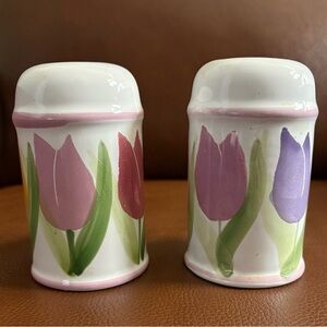 Floral Ceramic Salt and Pepper Shakers